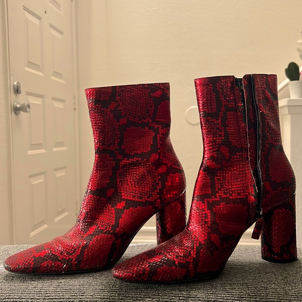 Balenciaga snakeskin boots